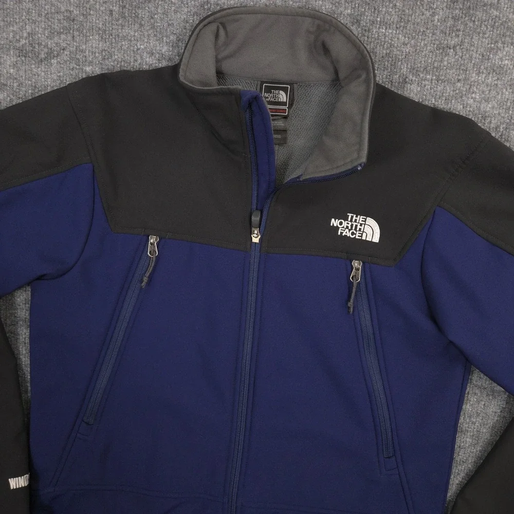 The North Face Summit Series Jacket Mens S Blue Black Windstopper Fleece Lined - Picture 2 of 13